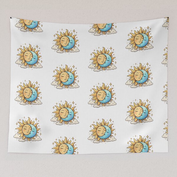 Item preview, Sun and Moon and Clouds designed and sold by fadeinkstudio.