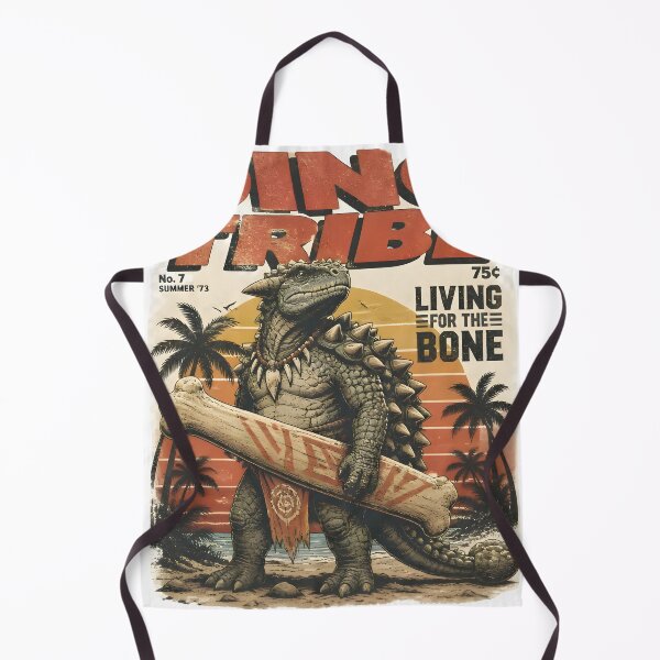 Item preview, Dino Tribe Surfing Warrior Vintage Poster designed and sold by PreeCha Art & Co..