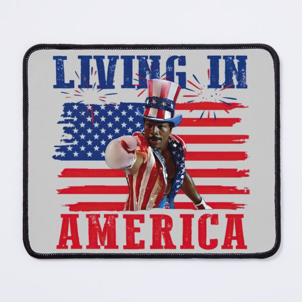 Item preview, Rocky Apollo Creed Living In America 4th Of July Retro Movies Poster designed and sold by CoreyBurch.