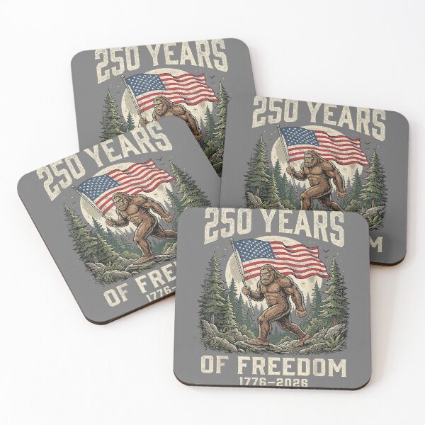Item preview, Bigfoot Patriotic 250 Years of Freedom American USA Flag designed and sold by KristineLi.