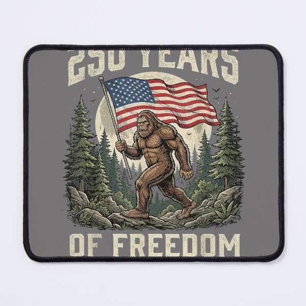 Item preview, Bigfoot Patriotic 250 Years of Freedom American USA Flag designed and sold by KristineLi.