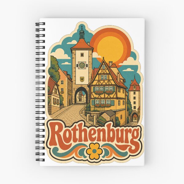 Item preview, Rothenburg Germany Travel Souvenir - Retro Illustration designed and sold by VisualArtsOasis.