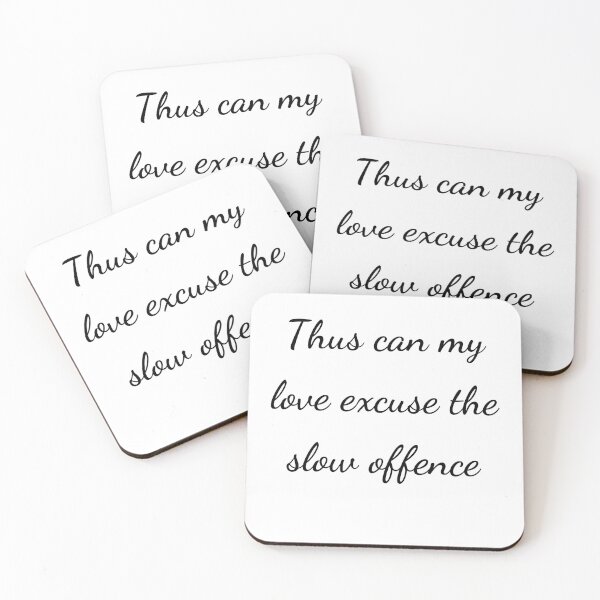Item preview, "Thus can my love excuse the slow offence" - handwriting black designed and sold by ariksworld.