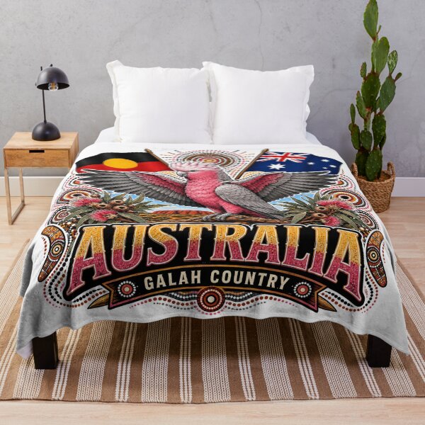 Item preview, United Australia Colours – Aboriginal-Inspired Map Design designed and sold by Holiday-Hunter.