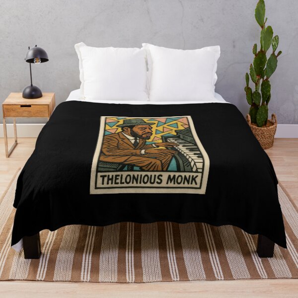 Item preview, Thelonious Monk Jazz Legend – Geometric Modern Art Piano Portrait #3139 designed and sold by kraftwerk-lab.