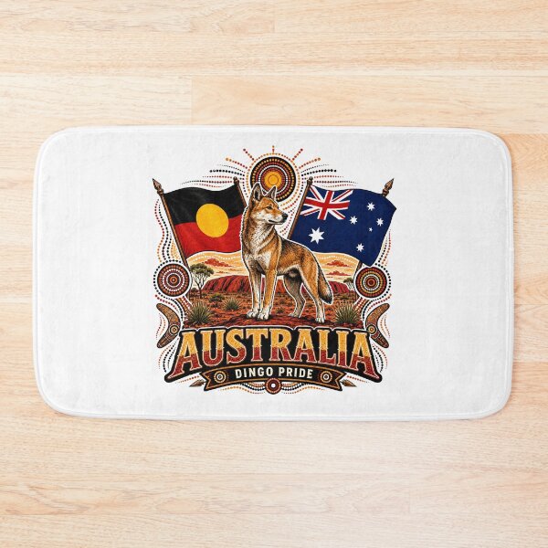 Item preview, United Australia Colours – Aboriginal-Inspired Map Design designed and sold by Holiday-Hunter.