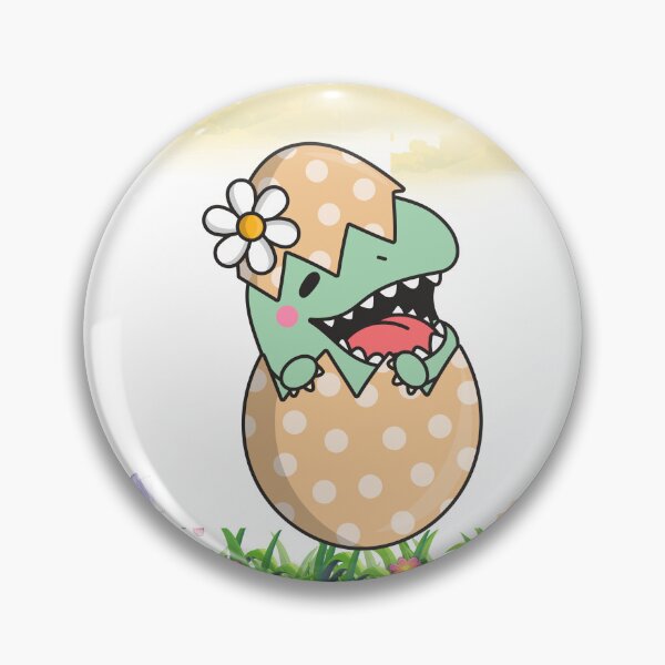 Item preview, Just Hatched! Cute Baby Dinosaur Emerging from Egg designed and sold by "Deepika Doodles".