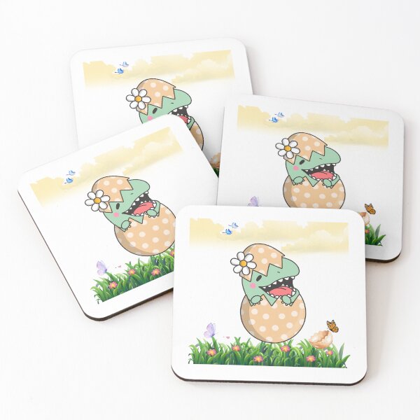 Item preview, Just Hatched! Cute Baby Dinosaur Emerging from Egg designed and sold by "Deepika Doodles".