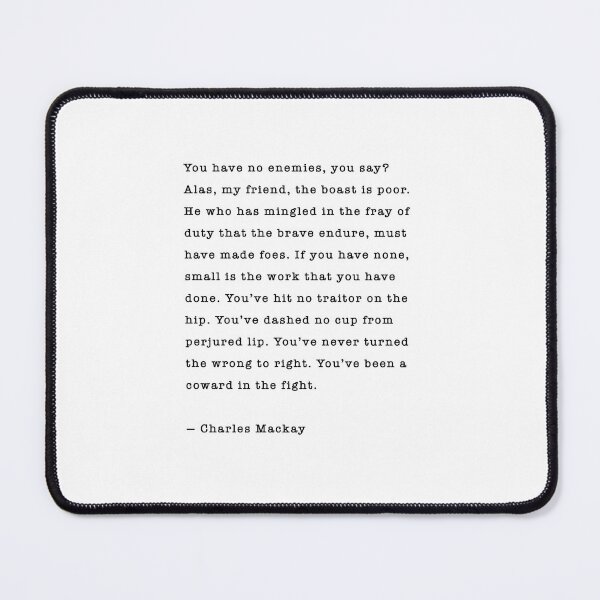 Item preview, "You Have No Enemies" Inspirational Wall Art designed and sold by corbrand.