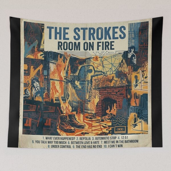 Item preview, The Strokes - Room On Fire Retro Remake designed and sold by emmalaterso.