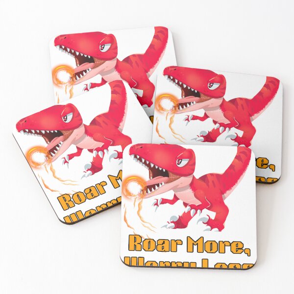 Item preview, Roar More, Worry Less – Fierce T-Rex Motivational Dinosaur Design designed and sold by "Deepika Doodles".
