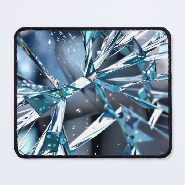 Item preview, Broken Crystal Glass Texture Abstract Futuristic Blue Shards designed and sold by LYAN-STORE.