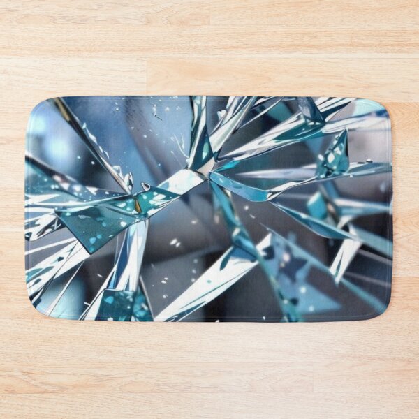 Item preview, Broken Crystal Glass Texture Abstract Futuristic Blue Shards designed and sold by LYAN-STORE.