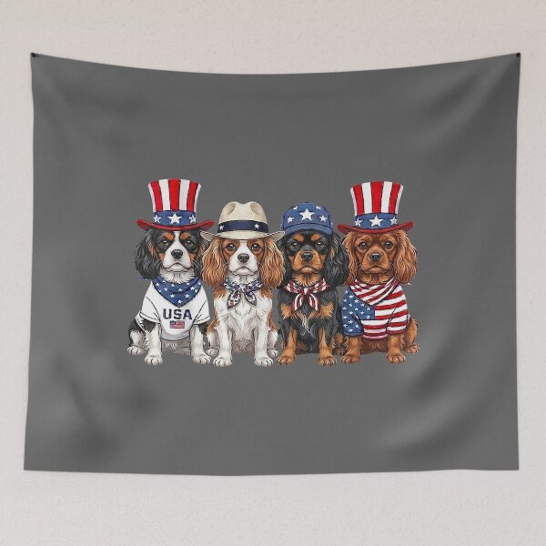 Item preview, Cavalier King Charles 4th of July Patriotic Funny Dog Lovers designed and sold by KristineLi.