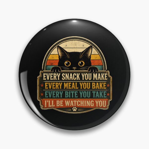 Item preview, Black Cat Every Snack You Make Retro designed and sold by Randomera.
