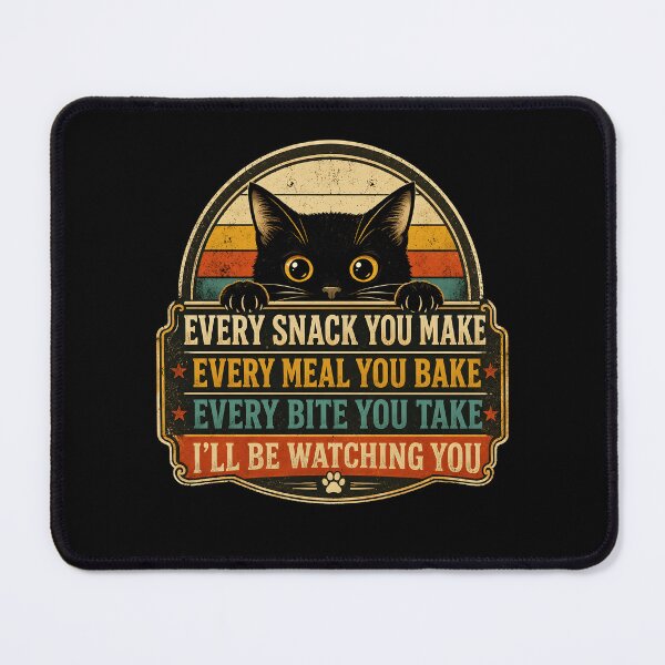 Item preview, Black Cat Every Snack You Make Retro designed and sold by Randomera.