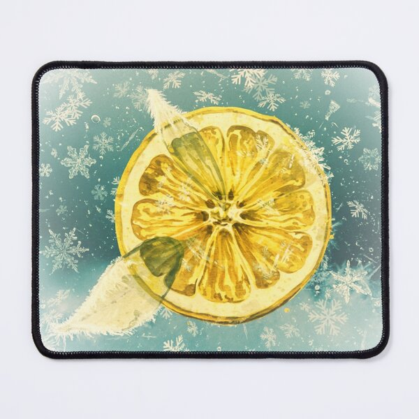 Item preview, ​Surreal Watercolor Lemon Snowflake in Icy Teal designed and sold by NeededTees.