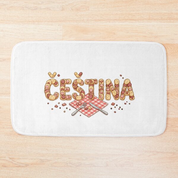 Item preview, Cestina Food Typography Cute Czech-Inspired Graphic designed and sold by Ar0undTheW0rld.
