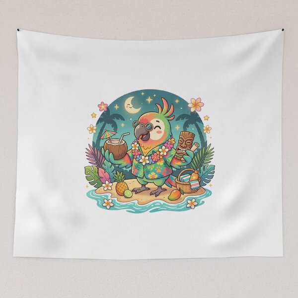 Item preview, Cute Tropical Parrot Cartoon designed and sold by MzulhilmiZam.