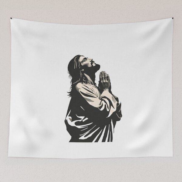 Item preview, Praying Jesus Christ Silhouette | Professional Gift designed and sold by Kavya Art.