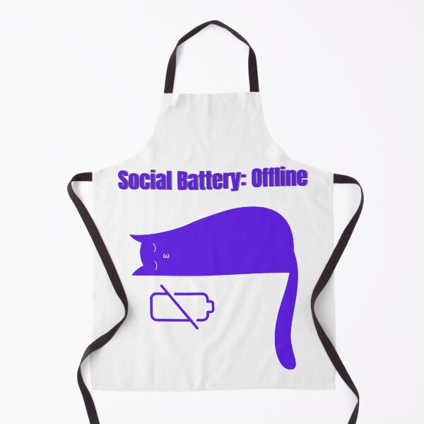 Artikelvorschau, Social Battery Offline Lustiges T-Shirt für introvertierte Katzen entworfen und verkauft von Talisprojekt.