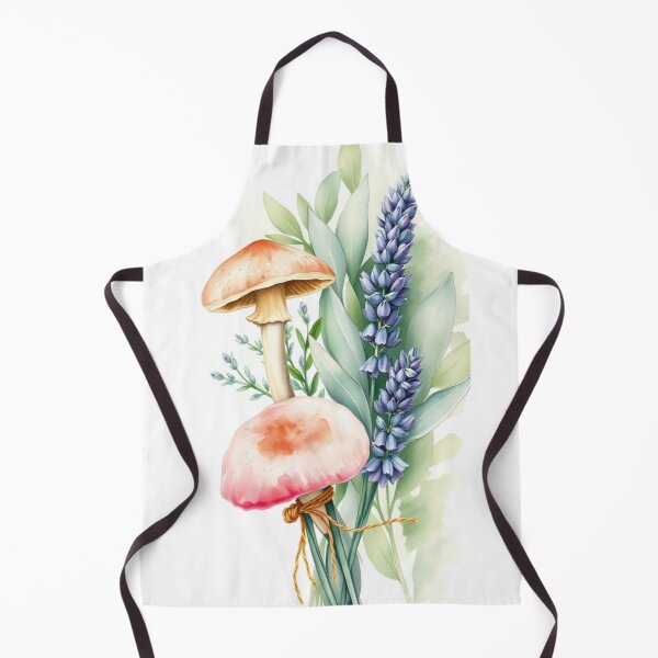 Item preview, Watercolor Mushroom and Lupine Botanical Bouquet designed and sold by Vida e Arte.