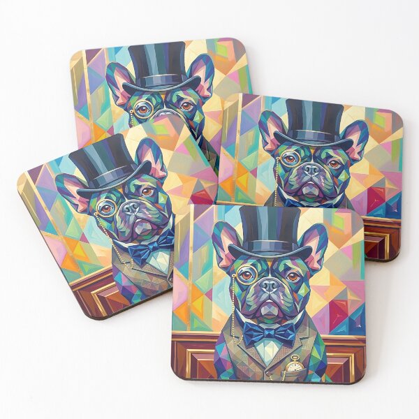 Item preview, French Bulldog Gentleman Pop Art designed and sold by Pfotenfaden.