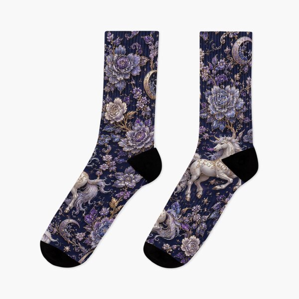 Item preview, Unicorn Moon Floral Fantasy Pattern designed and sold by Rui Huang.