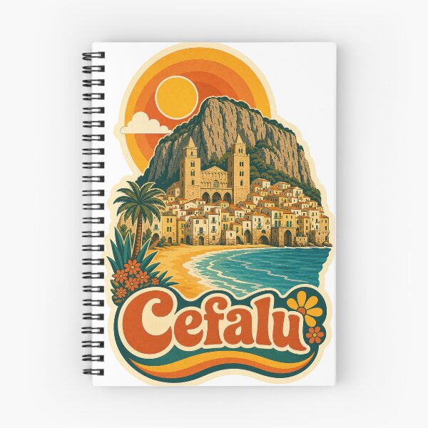 Item preview, Cefalu Italy Travel Souvenir - Retro Illustration designed and sold by VisualArtsOasis.