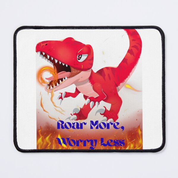 Item preview, Roar More Worry Less Funny Dinosaur T-Shirt Design designed and sold by "Deepika Doodles".