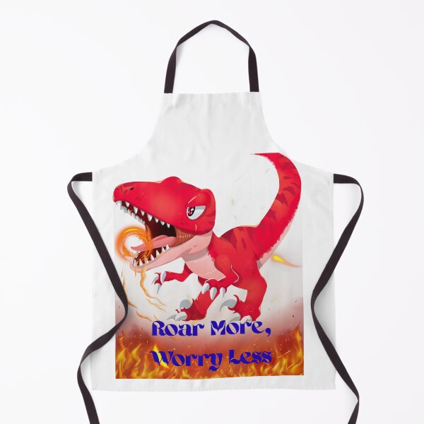 Item preview, Roar More Worry Less Funny Dinosaur T-Shirt Design designed and sold by "Deepika Doodles".