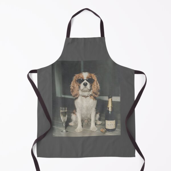 Item preview, Cavalier King Charles Drinking Champagne Funny Dog Meme designed and sold by KristineLi.