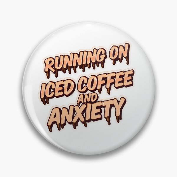 Item preview, Running On Iced Coffee And Anxiety Sticker | Professional Gift designed and sold by Kavya Art.