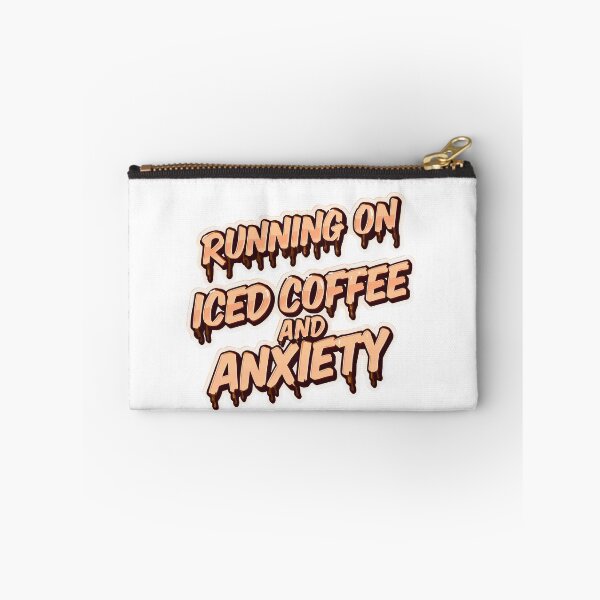 Item preview, Running On Iced Coffee And Anxiety Sticker | Professional Gift designed and sold by Kavya Art.