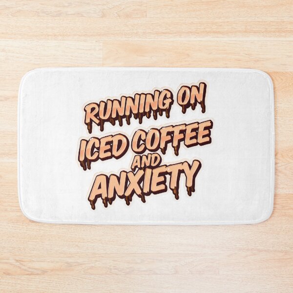 Item preview, Running On Iced Coffee And Anxiety Sticker | Professional Gift designed and sold by Kavya Art.