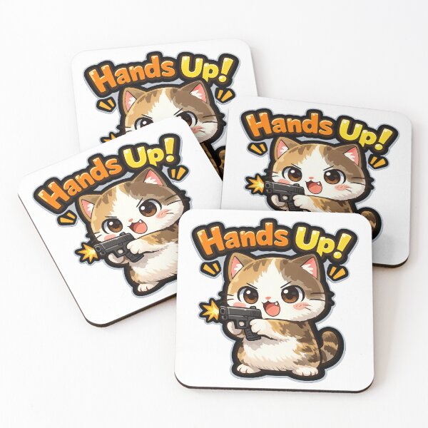 Item preview, Cute cat hand's up sticker  designed and sold by Mohitt09.