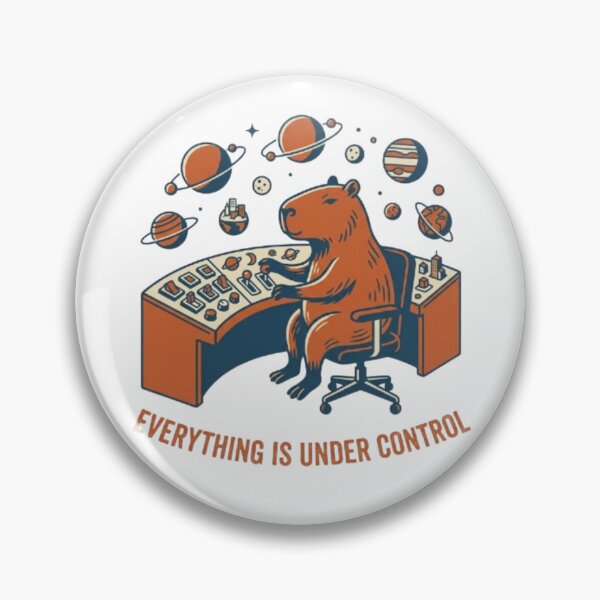 Item preview, Retro Capybara Mission Control Room designed and sold by Dogandesighn.