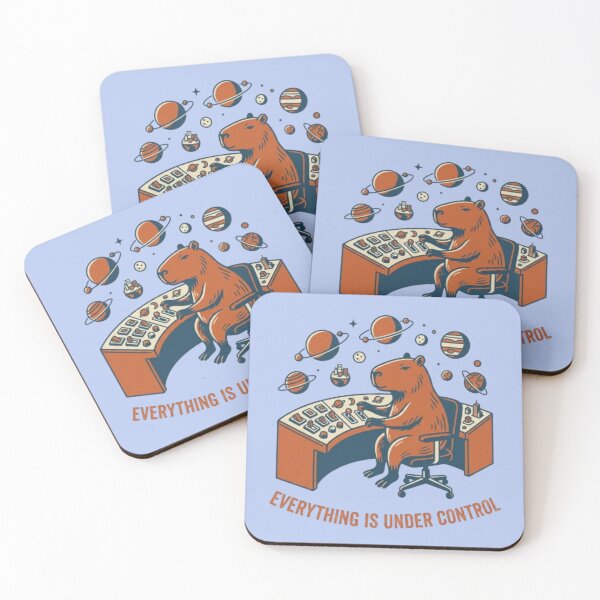 Item preview, Retro Capybara Mission Control Room designed and sold by Dogandesighn.