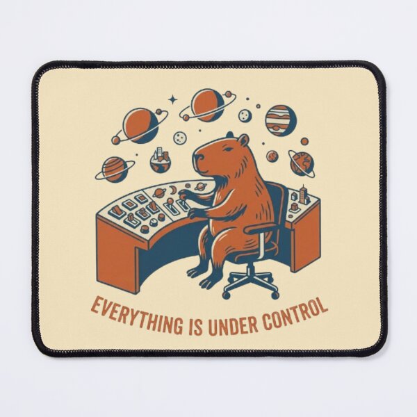 Item preview, Retro Capybara Mission Control Room designed and sold by Dogandesighn.