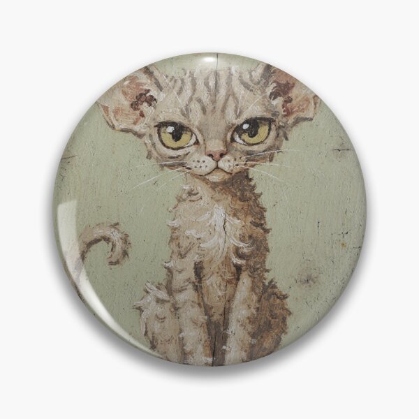 Item preview, Devon Rex With Enormous Ears Folk Art designed and sold by PictorialWhimsy.