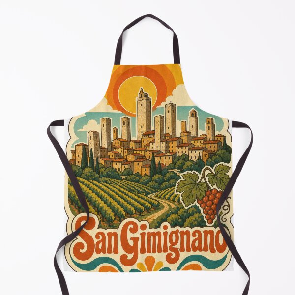 Item preview, San Gimignano Italy Travel Souvenir - Retro Illustration designed and sold by VisualArtsOasis.