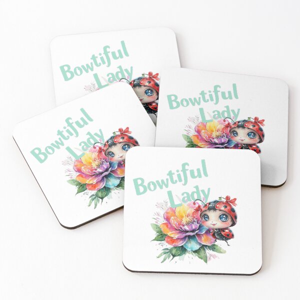Item preview, Bowtiful Lady Cute Ladybug On Vibrant Watercolor Floral Art designed and sold by ArtisticDesignsbyLinda.