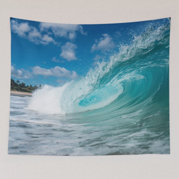 Item preview, Tropical Beach Turquoise Ocean Wave designed and sold by SeaStarAlex.