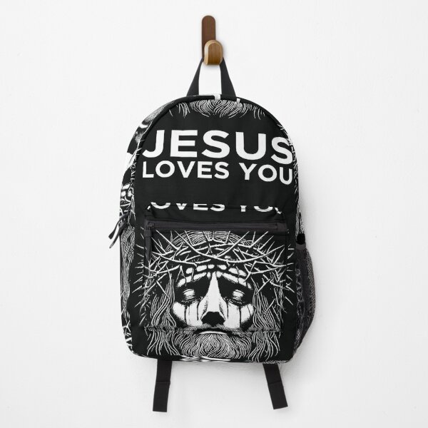 Item preview, Jesus Loves You Black and White Crown of Thorns Art designed and sold by Vivido Studio.