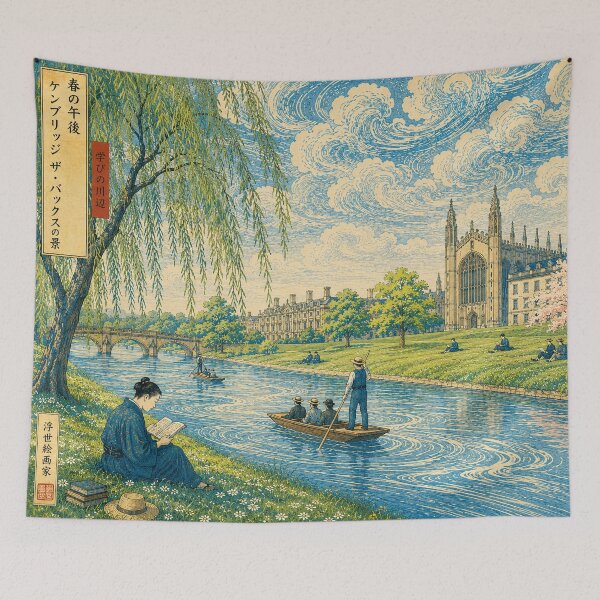 Item preview, Spring Afternoon on The Backs designed and sold by UkiyoCities.