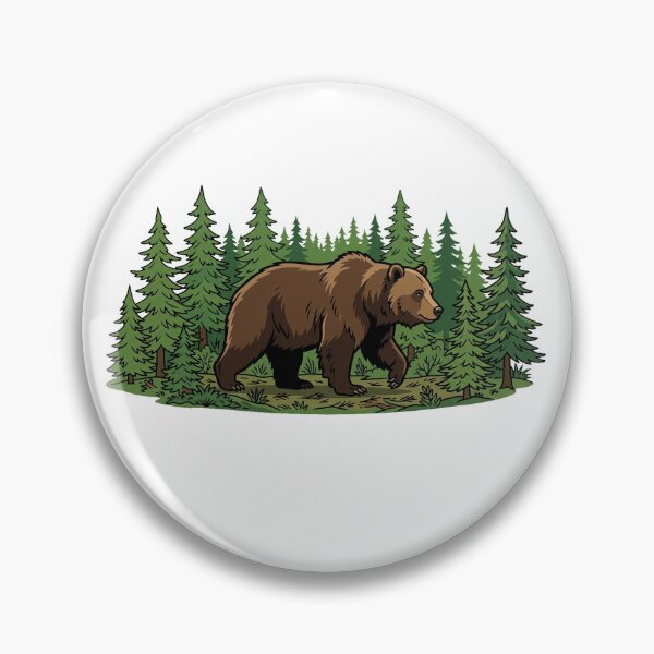 Item preview, Grizzly Bear Forest Summer Vacation Decal designed and sold by Yellowriversss.