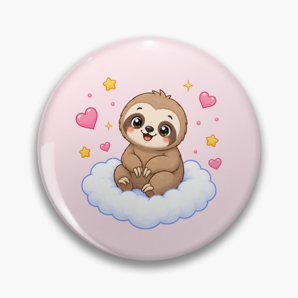 Item preview, Cute Sloth on a Heart Cloud designed and sold by Seculinator.