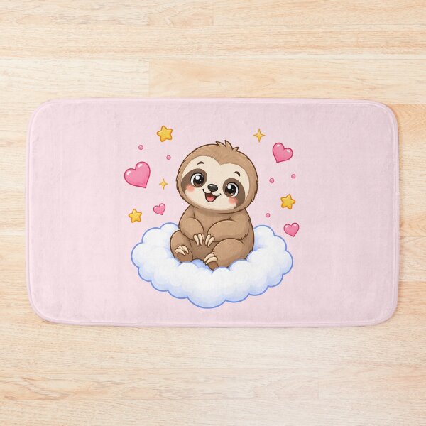 Item preview, Cute Sloth on a Heart Cloud designed and sold by Seculinator.