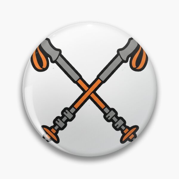 Item preview, Crossed Trekking Poles Hiking Gear Decal designed and sold by Yellowriversss.