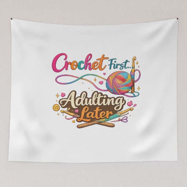 Item preview, Crochet First Adulting Later designed and sold by Someone Thinks It's Funny.